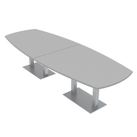 Skutchi Designs 45 in W, 120 in L, 29 in H, Engineered Wood Top, Grey HAR-ABOT-46X119-DOU-XD01